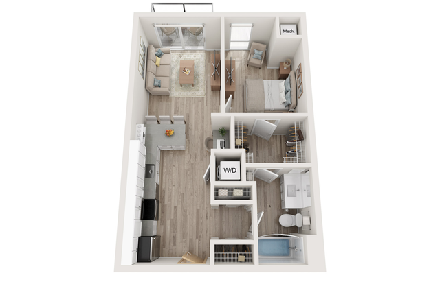 Plan A10 | 1 bedroom, 1 bathroom