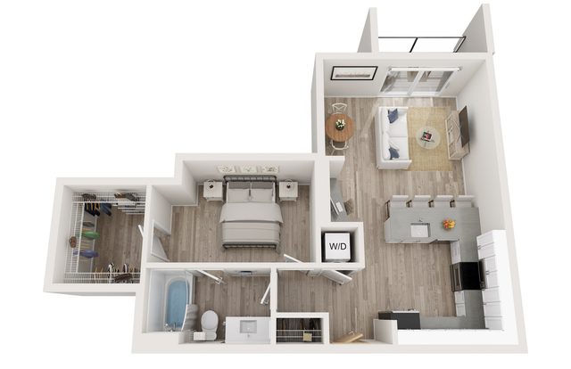Plan A13 | 1 bedroom, 1 bathroom