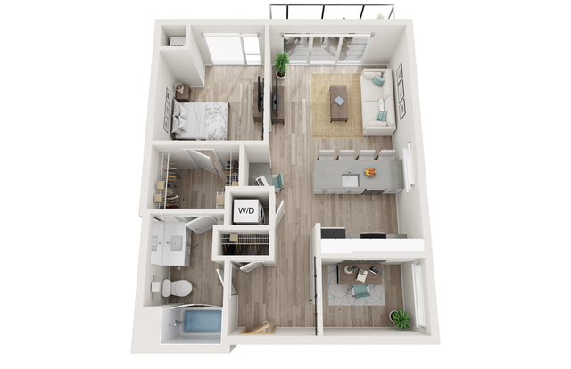 Plan B7 | 1 bedroom + den, 1 bathroom