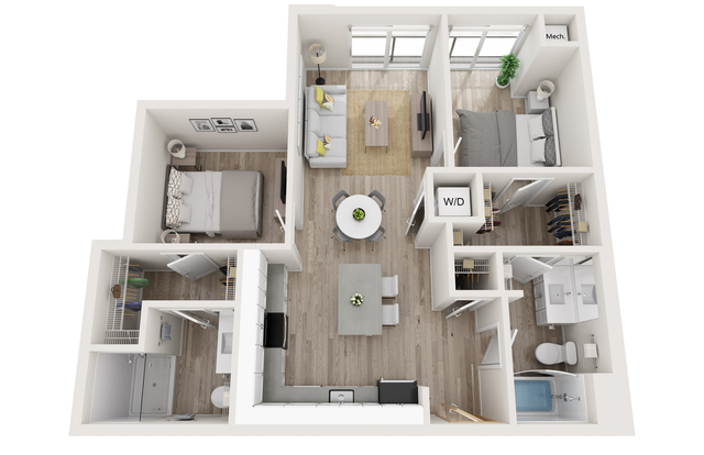 Plan D4 | 2 bedroom, 2 bathroom