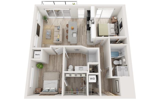 Plan D5 | 2 bedroom, 2 bathroom