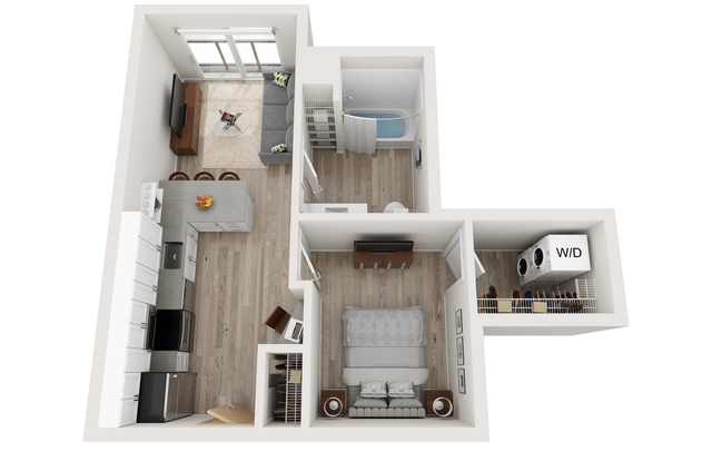 Plan A2 | 1 bedroom, 1 bathroom