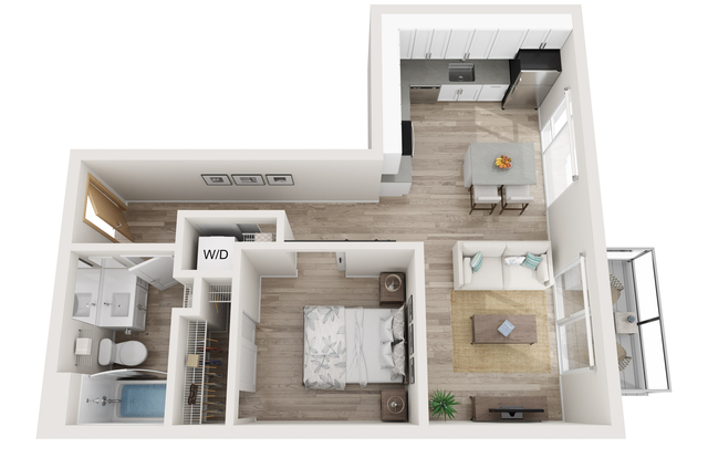Plan A6 | 1 bedroom, 1 bathroom