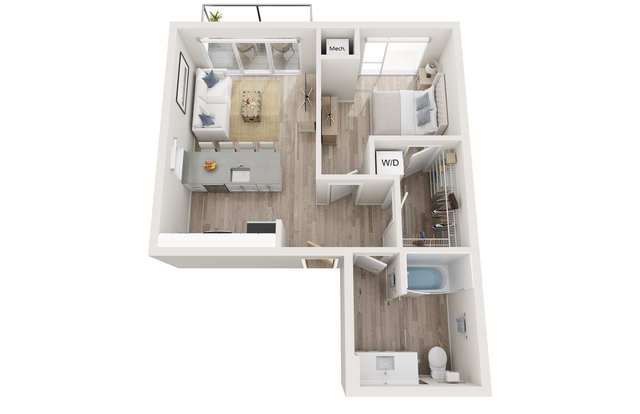 Plan A8 | 1 bedroom, 1 bathroom