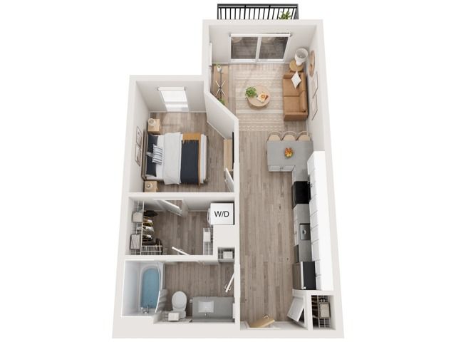 Plan A4 | 1 bedroom, 1 bathroom