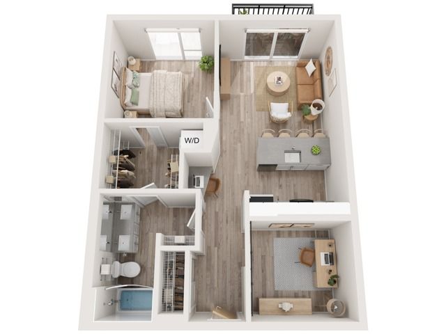 Plan B10 | 1 bedroom + den, 1 bathroom