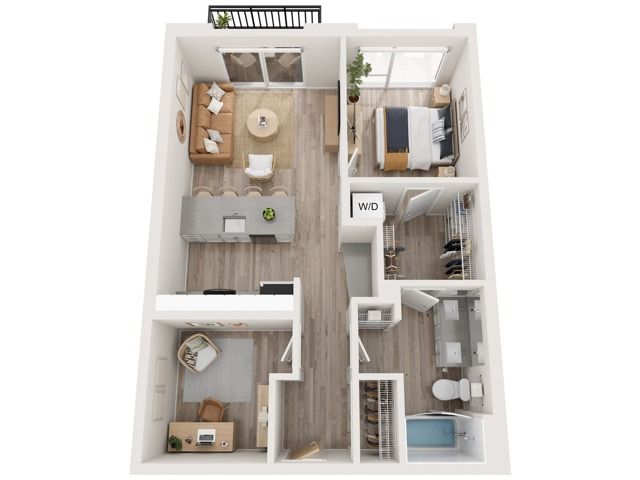 Plan B11 | 1 bedroom + den, 1 bathroom