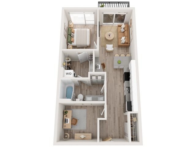 Plan B13 | 1 bedroom + den, 1 bathroom