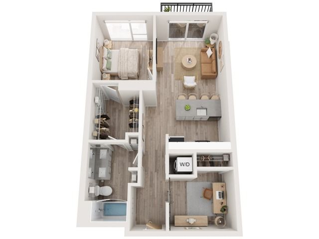 Plan B17 | 1 bedroom + den, 1 bathroom