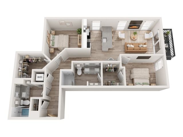 Plan C2 | 2 bedroom, 2 bathroom