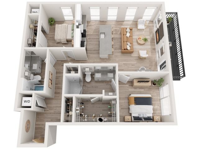 Plan C3 | 2 bedroom, 2 bathroom