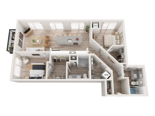 Plan C5 | 2 bedroom, 2 bathroom
