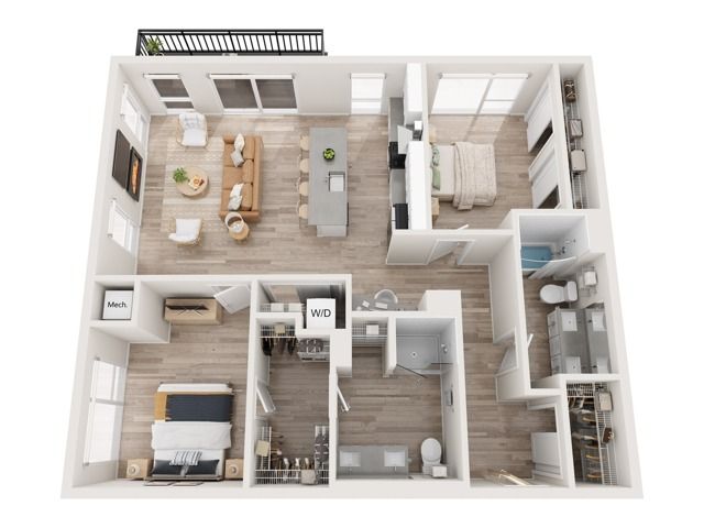 Plan C8 | 2 bedroom, 2 bathroom