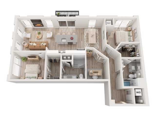 Plan D3 | 2 bedroom + den, 2 bathroom