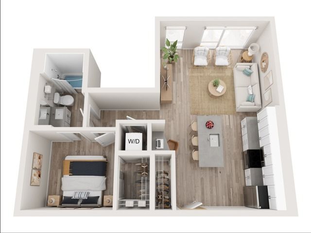 Plan A10 | 1 bedroom, 1 bathroom