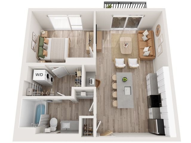 Plan A11 | 1 bedroom, 1 bathroom