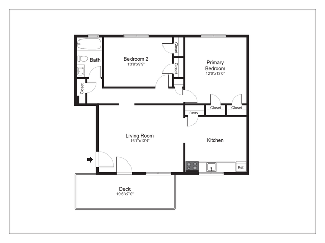 2 bed