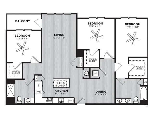 3 Bedroom Floor Plan