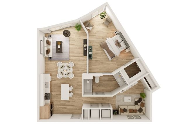 1 BR 1 Bath