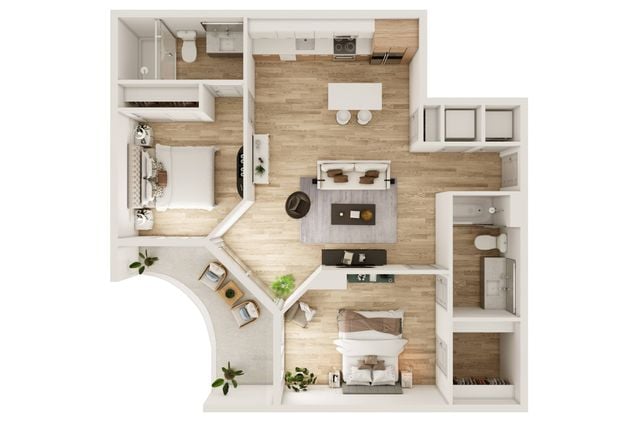 2 BR 2 Bath