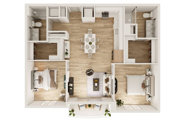2 BR 2 Bath