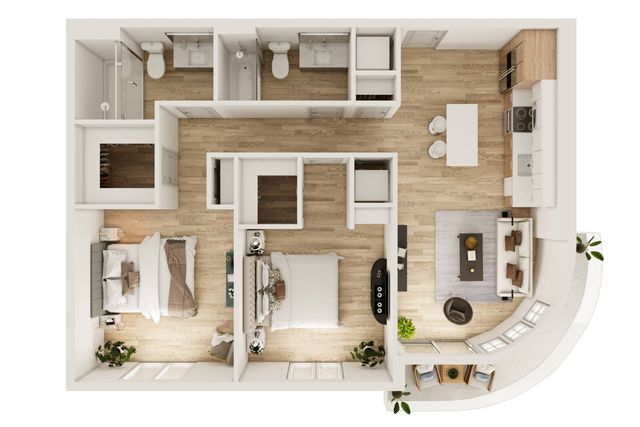 2 BR 2 Bath