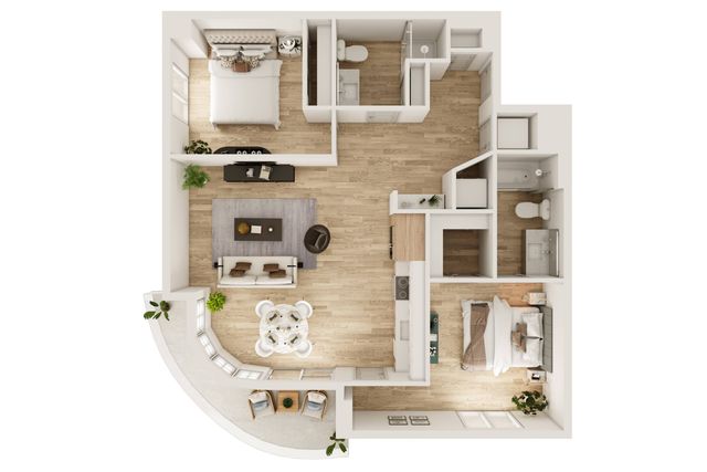2 BR 2 Bath