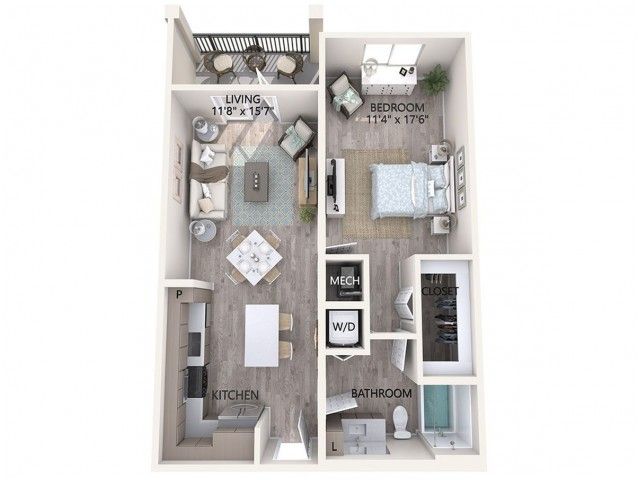 1 Bedroom 1 Bathroom
