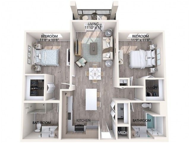 2 Bedroom 2 Bathroom
