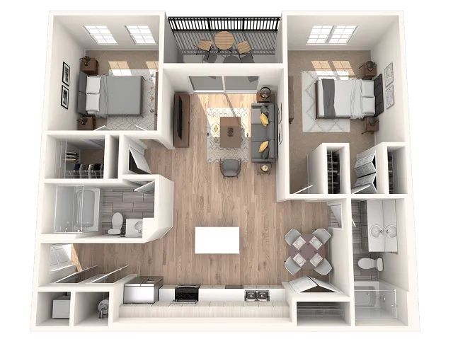 2 bedroom 2 bathroom
