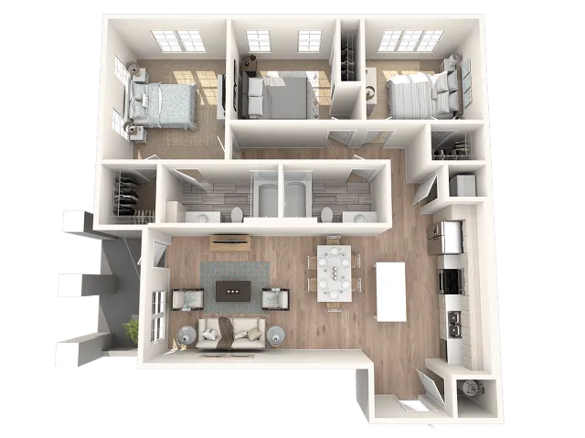 3 bedroom 2 bathroom