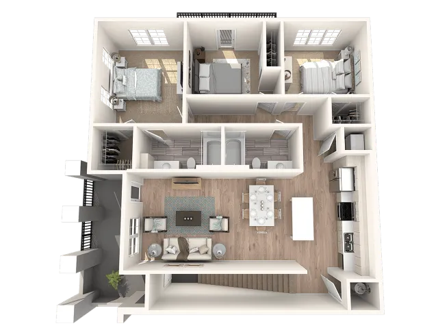 3 bedroom 2 bathroom