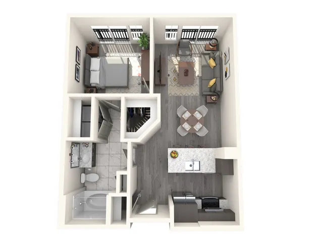 1 BR 1 Bath Apartment