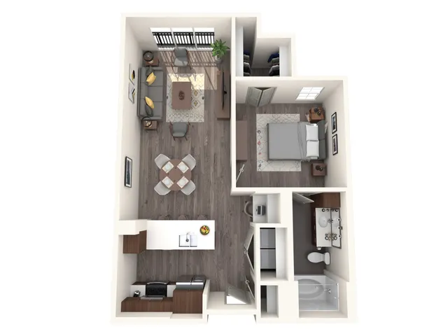 1 BR 1 Bath Apartment