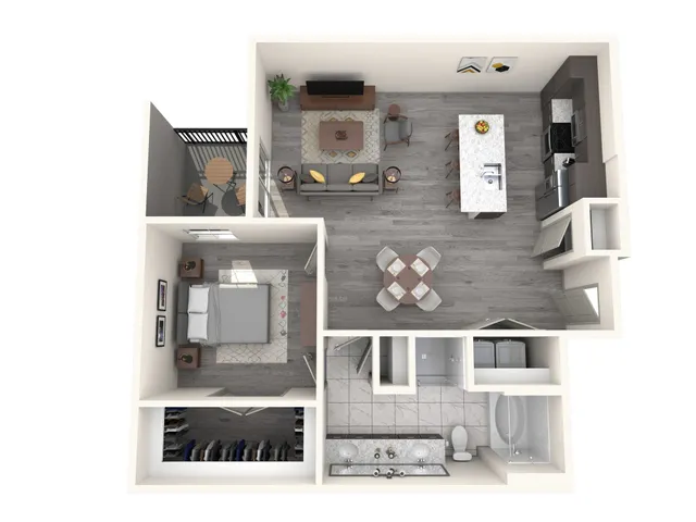 1 BR 1 Bath Apartment