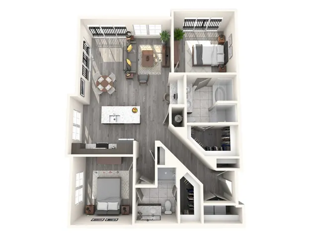 2 BR 2 Bath Apartment