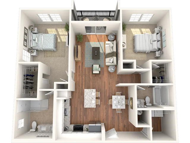 2 bed