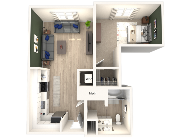 1 bed 1 bath