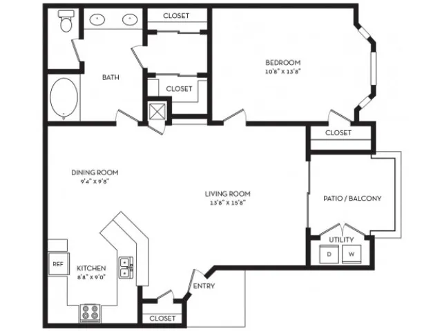 1x1 Premium | Helix at Med Center | Houston Apartments