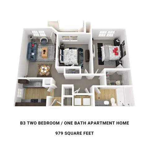 B3- 979 sqft