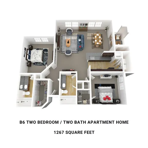 B6- 1,267 sqft