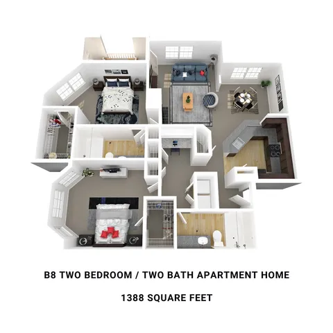 B8- 1,388 sqft