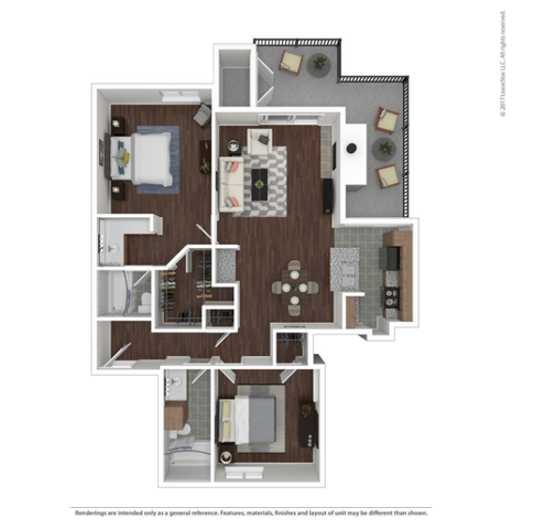 2 Bedroom | 2 Bath | 1080 sqft