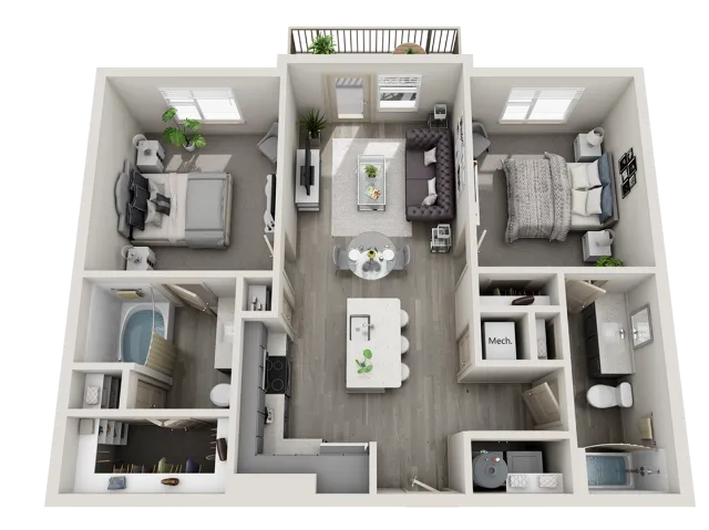 Riverside Place Two Bedroom Apartment
