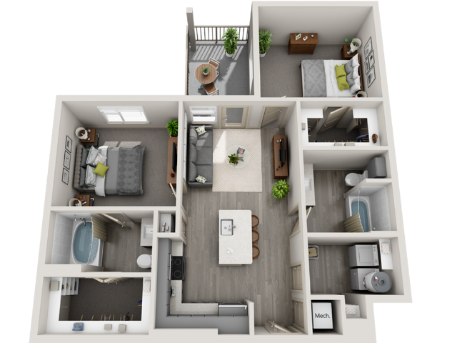 Riverside Place Two Bedroom Apartment