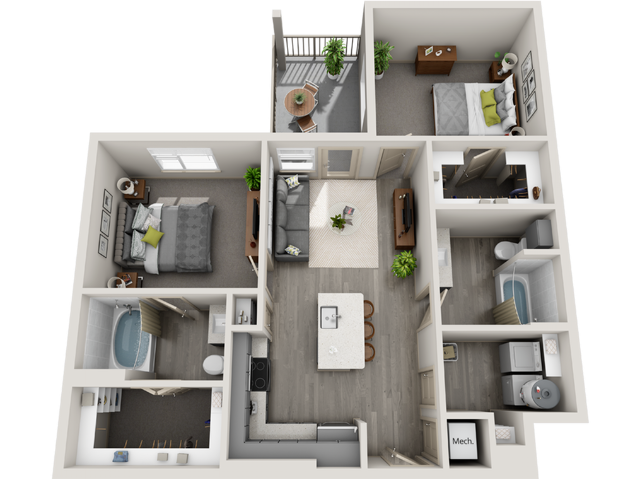 Riverside Place Two Bedroom Apartment