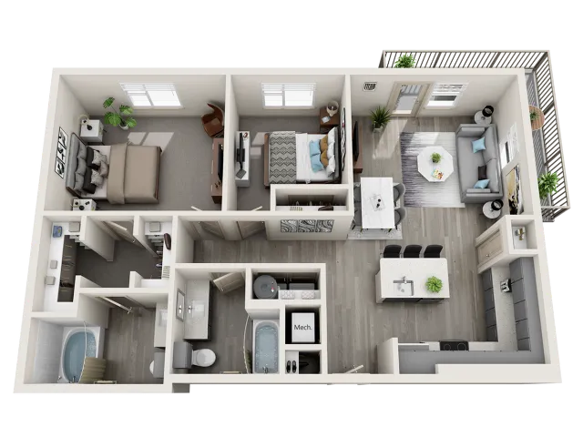 Riverside Place Two Bedroom Apartment