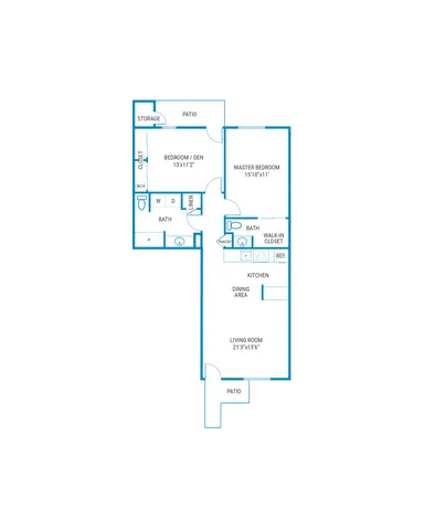 Two Bedroom One and Half Bath