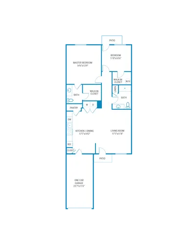 Two Bedroom One and Half Bath