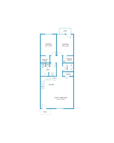 Two Bedroom One Bath